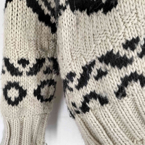 ザラマン ZARA MAN 裏地ボア カウチンニット フーデッドジップアップジャケット メンズ import:M