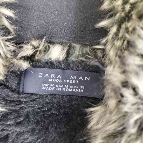 ザラマン ZARA MAN 裏地ボア カウチンニット フーデッドジップアップジャケット メンズ import:M