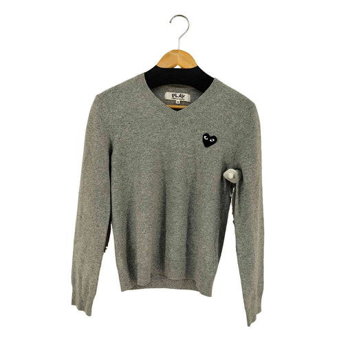 プレイコムデギャルソン PLAY COMME des GARCONS ハートワッペンVネックニット レディース import:M