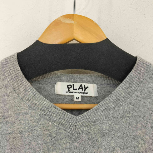 プレイコムデギャルソン PLAY COMME des GARCONS ハートワッペンVネックニット レディース import:M
