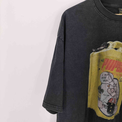 LIANGXILIN キャラクタープリントクルーネックTシャツ メンズ import:XL