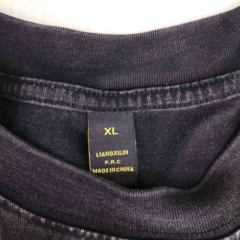 LIANGXILIN キャラクタープリントクルーネックTシャツ メンズ import:XL