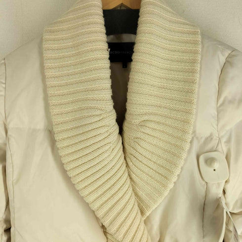BCBGMAXAZRIA リブニット切替 ショールカラー ダウンジャケット レディース import:M