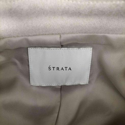 エストラータ STRATA スタンドカラーミドルウールコート レディース FREE