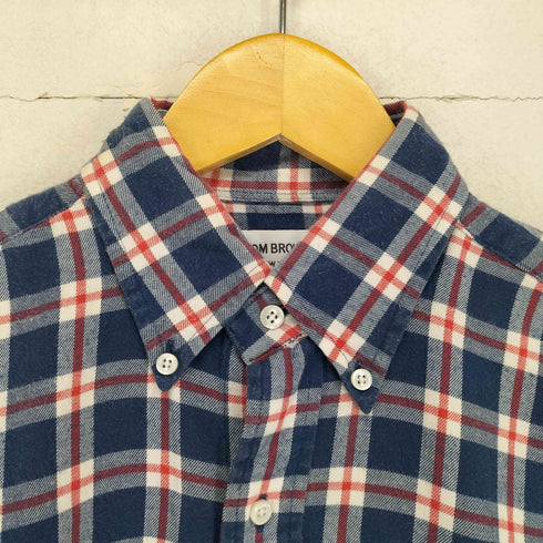トムブラウン THOM BROWNE チェック柄コットンネルシャツ メンズ 1