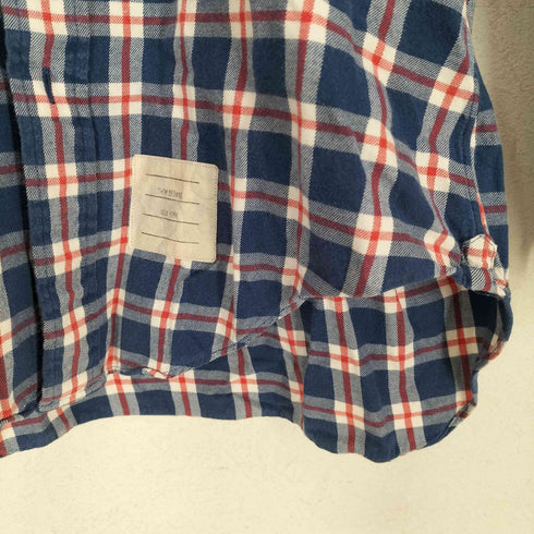 トムブラウン THOM BROWNE チェック柄コットンネルシャツ メンズ 1