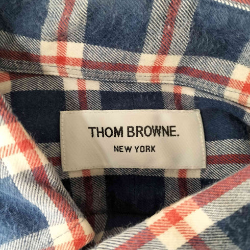 トムブラウン THOM BROWNE チェック柄コットンネルシャツ メンズ 1