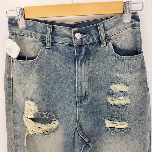 コカ coca ハイウエストダメージデニムパンツ レディース JPN:M