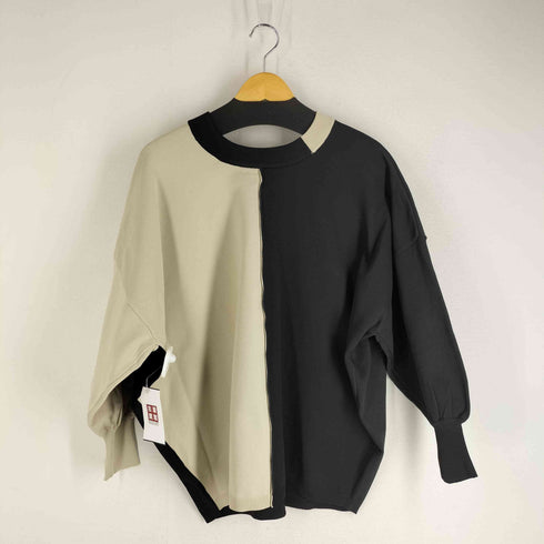オズモーシス OSMOSIS 2WAY配色ニットカーディガン レディース ONE SIZE