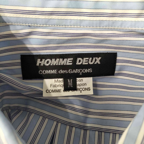 コムデギャルソンオムドゥ COMME des GARCONS HOMME DEUX AD2020 20AW キャラクタープリントストライプシャツ メンズ M