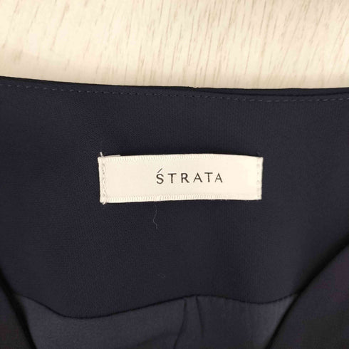 エストラータ STRATA ワイドカフスVネックオールインワン レディース short