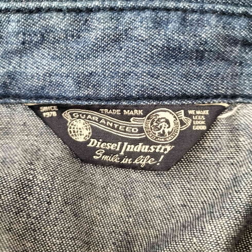 ディーゼル DIESEL 90~00S 刺繍デニムウエスタンシャツ メンズ S