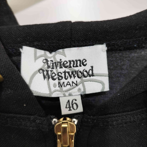 ヴィヴィアンウエストウッドマン Vivienne Westwood MAN アシンメトリーパーカー フーディ オーブロゴ メンズ EUR:46