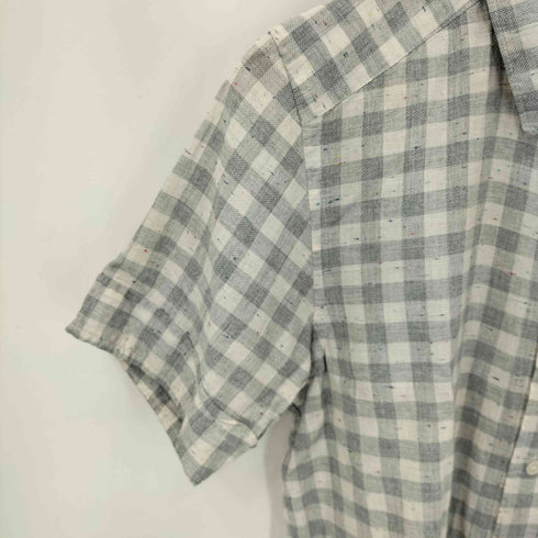 メルシーボークー mercibeaucoup コットン ネップ加工 チェック S/S シャツ メンズ JPN:3