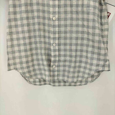 メルシーボークー mercibeaucoup コットン ネップ加工 チェック S/S シャツ メンズ JPN:3