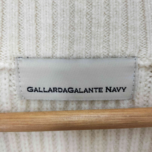 ガリャルダガランテネイビー GALLARDAGALANTE NAVY 畦編みハーフZIPニット レディース F