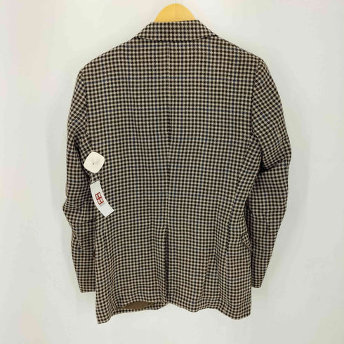 シンプリシテプリュス SIMPLICITE PLUS MARLING&EVNS ウール リネン チェック 2B テーラードジャケット メンズ