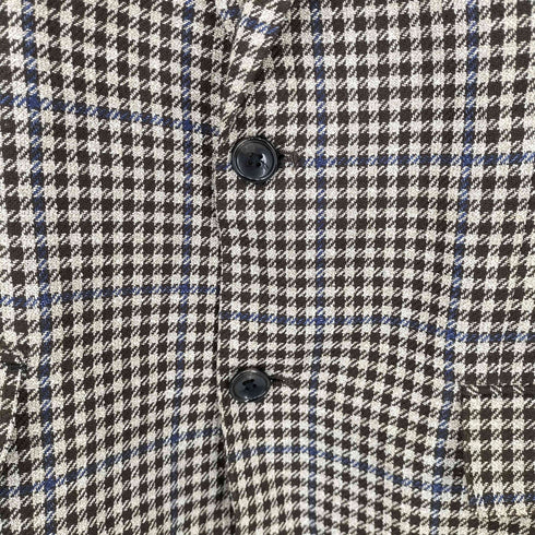 シンプリシテプリュス SIMPLICITE PLUS MARLING&EVNS ウール リネン チェック 2B テーラードジャケット メンズ