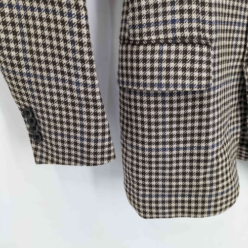 シンプリシテプリュス SIMPLICITE PLUS MARLING&EVNS ウール リネン チェック 2B テーラードジャケット メンズ