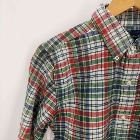 ラルフローレン RALPH LAUREN The Big Shirt 90s ポニー刺繍 インド綿 マドラスチェック ボタンダウンシャツ メンズ