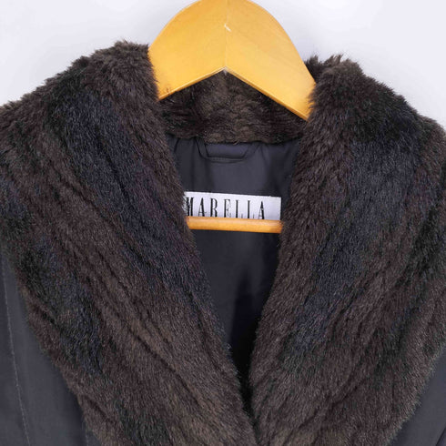 マレーラ MARELLA フェイクファー ベルテッド 中綿コート レディース 40