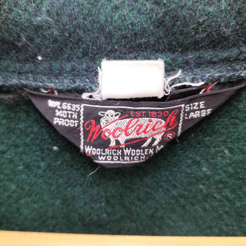 ウールリッチ WOOLRICH 50S 黒羊三角タグ プルオーバーウールシャツジャケット メンズ JPN:L