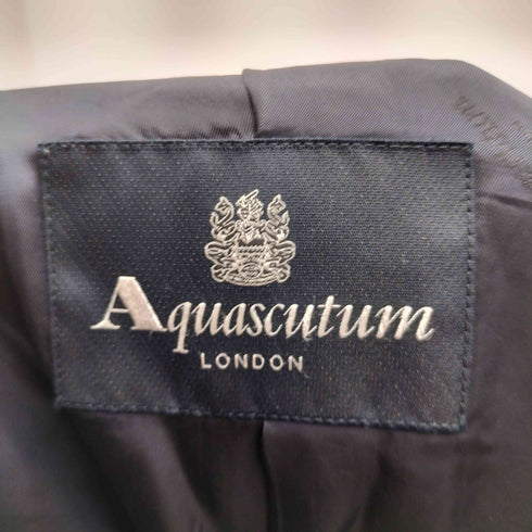 アクアスキュータム AQUASCUTUM シルク混 チェスターコート メンズ