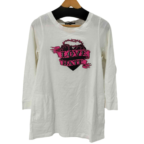 HELL CAT PUNKS ハートプリント クルーネックL/S Tシャツ レディース JPN:S