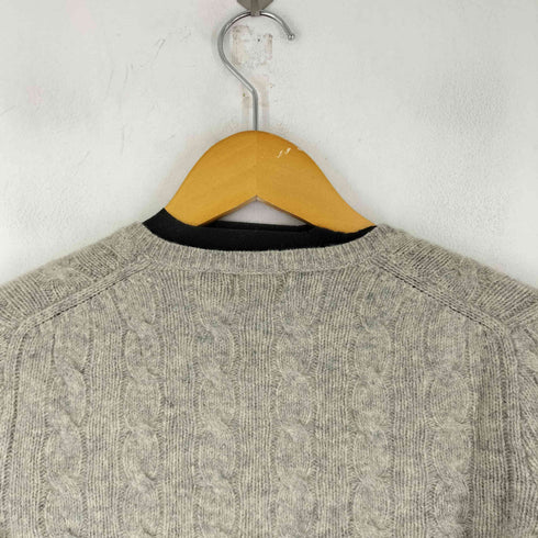 ポロラルフローレン POLO RALPH LAUREN スモールポニー刺繍 Vネック ケーブルニット レディース JPN:XS