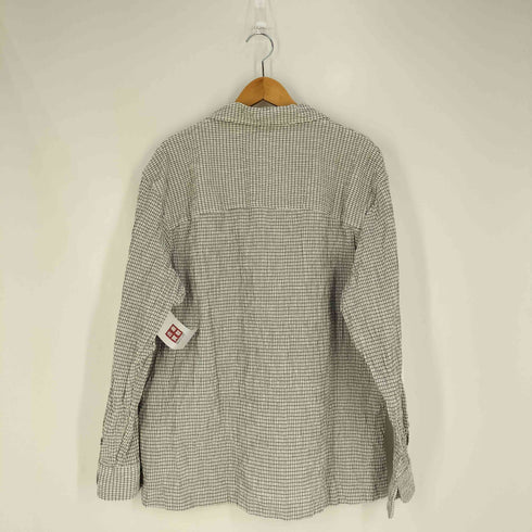 ザラ ZARA CHECKERED SEERSUCKER SHIRT チェック 開襟 シアサッカーシャツ メンズ import:L