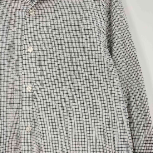 ザラ ZARA CHECKERED SEERSUCKER SHIRT チェック 開襟 シアサッカーシャツ メンズ import:L