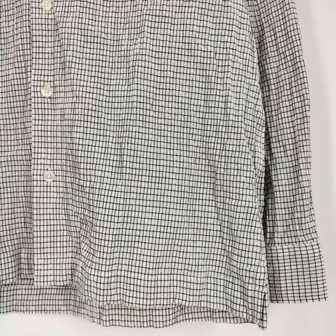 ザラ ZARA CHECKERED SEERSUCKER SHIRT チェック 開襟 シアサッカーシャツ メンズ import:L