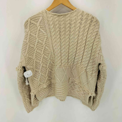 ザラ ZARA フリンジ ケーブル L/S ニット レディース import:S
