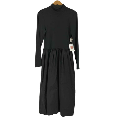 ザラ ZARA 異素材切替ハイネックニットワンピース レディース import:L