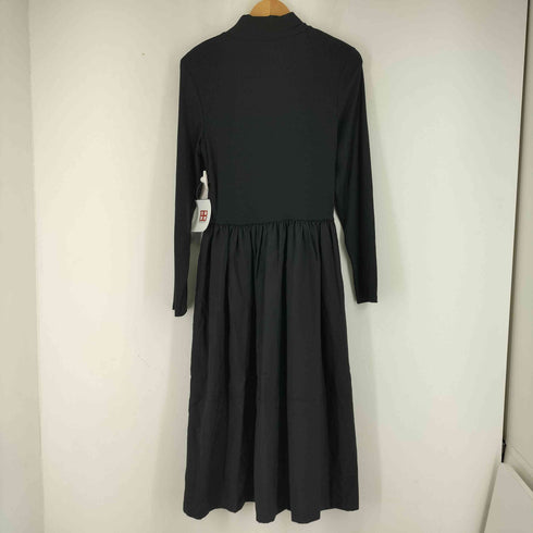 ザラ ZARA 異素材切替ハイネックニットワンピース レディース import:L