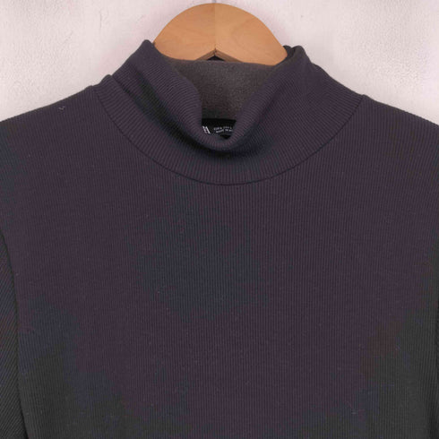 ザラ ZARA 異素材切替ハイネックニットワンピース レディース import:L