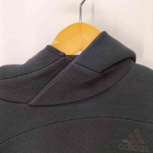 アディダス adidas ロゴプリントメッシュプルオーバーパーカー メンズ JPN:M