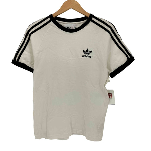 アディダスオリジナルス adidas Originals 3ストライプ トレフォイルロゴ刺繍 ラグラン リンガー Tシャツ レディース JPN:M