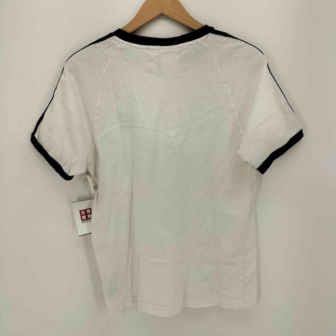 アディダスオリジナルス adidas Originals 3ストライプ トレフォイルロゴ刺繍 ラグラン リンガー Tシャツ レディース JPN:M