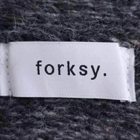 フォルクシー forksy. モンスターシャギーニットルーズVネックカーディガン レディース FREE