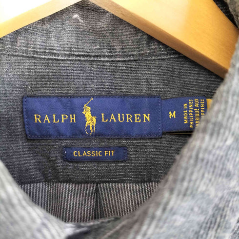 ポロラルフローレン POLO RALPH LAUREN CLASSIC FIT 同色ポニー コーデュロイBDシャツ メンズ import:M