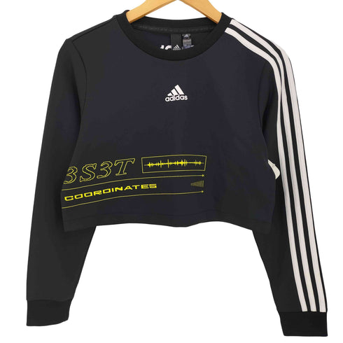 アディダス adidas ロングスリーブクロップドスウェット [W KM0 CRPD LNGSLEEVE レディース JPN:S