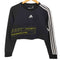 アディダス adidas ロングスリーブクロップドスウェット [W KM0 CRPD LNGSLEEVE レディース JPN:S