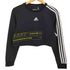 アディダス adidas ロングスリーブクロップドスウェット [W KM0 CRPD LNGSLEEVE レディース JPN:S