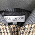 ポールアンドジョー PAUL&JOE フランス製 裏地キルティング 千鳥格子柄 クロップド ウールブルゾン レディース FR:38