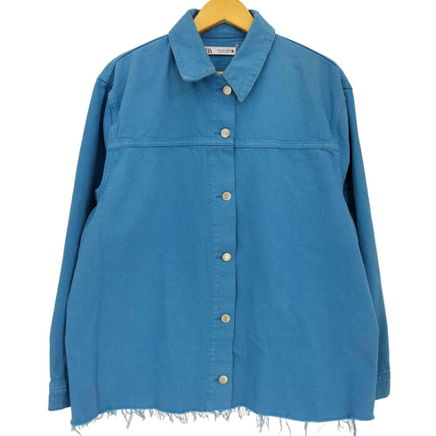 ザラ ZARA SOLID COLOR DENIM JACKET ソリッドカラーデニムジャケット レディース import:L