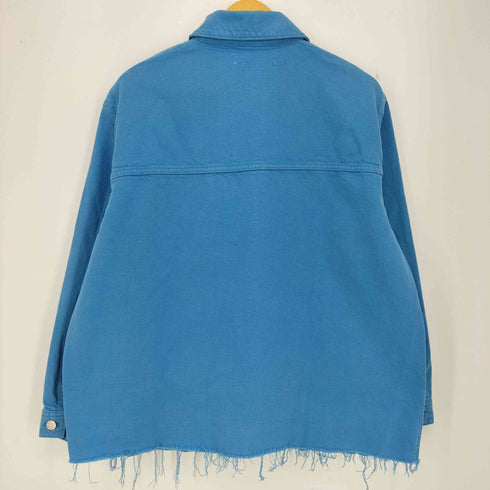 ザラ ZARA SOLID COLOR DENIM JACKET ソリッドカラーデニムジャケット レディース import:L