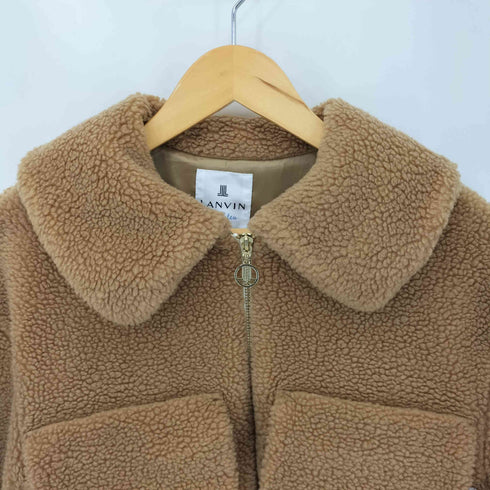 ランバンオンブルー LANVIN en Bleu ボアショートブルゾン レディース 38