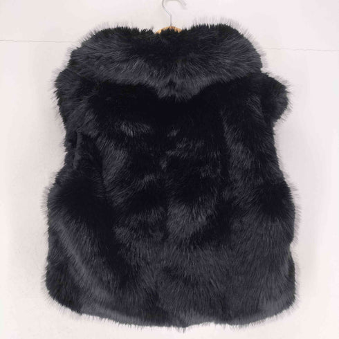 ザラ ZARA クロップド フェイクファー ベスト レディース JPN:M