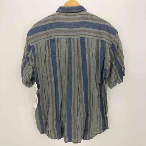 グーチ GOOUCH 90S シルク混 ストライプ 半袖 シャツ メンズ import:M